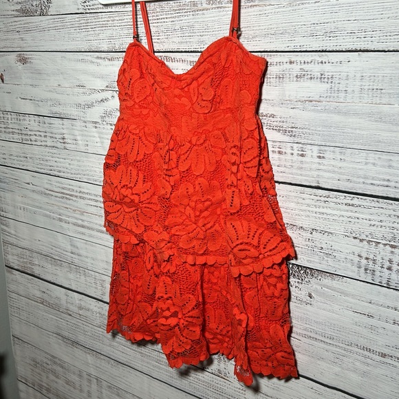 Anthropologie Maeve Strapless Lace Mini Dress Small - Picture 10 of 16